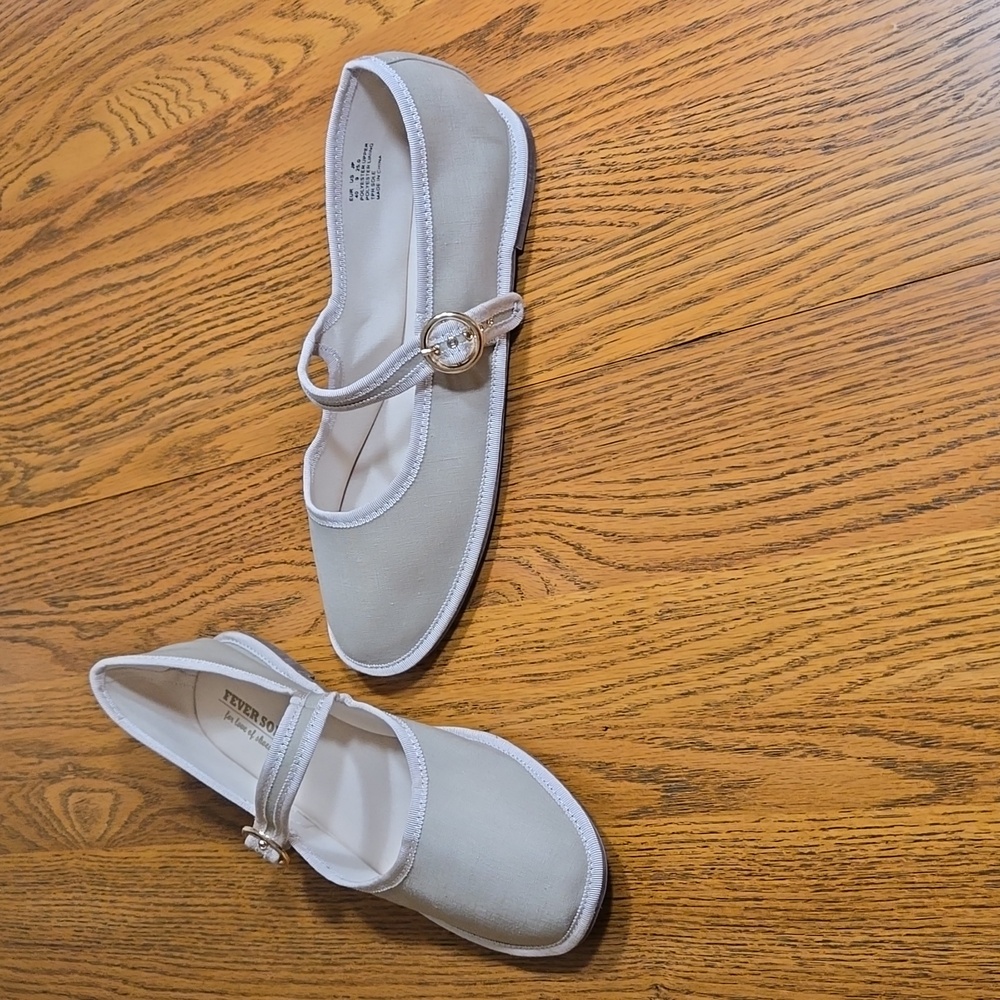 Fever Sole Mary Jane Buckle Flats Cushioned